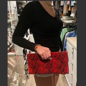 HOBO | Katrina Snakeskin Clutch, Genuine leather